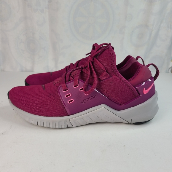 Nike Free Metcon 2 Raspberry Burgundy running training shoes women's size 9 - Picture 2 of 16